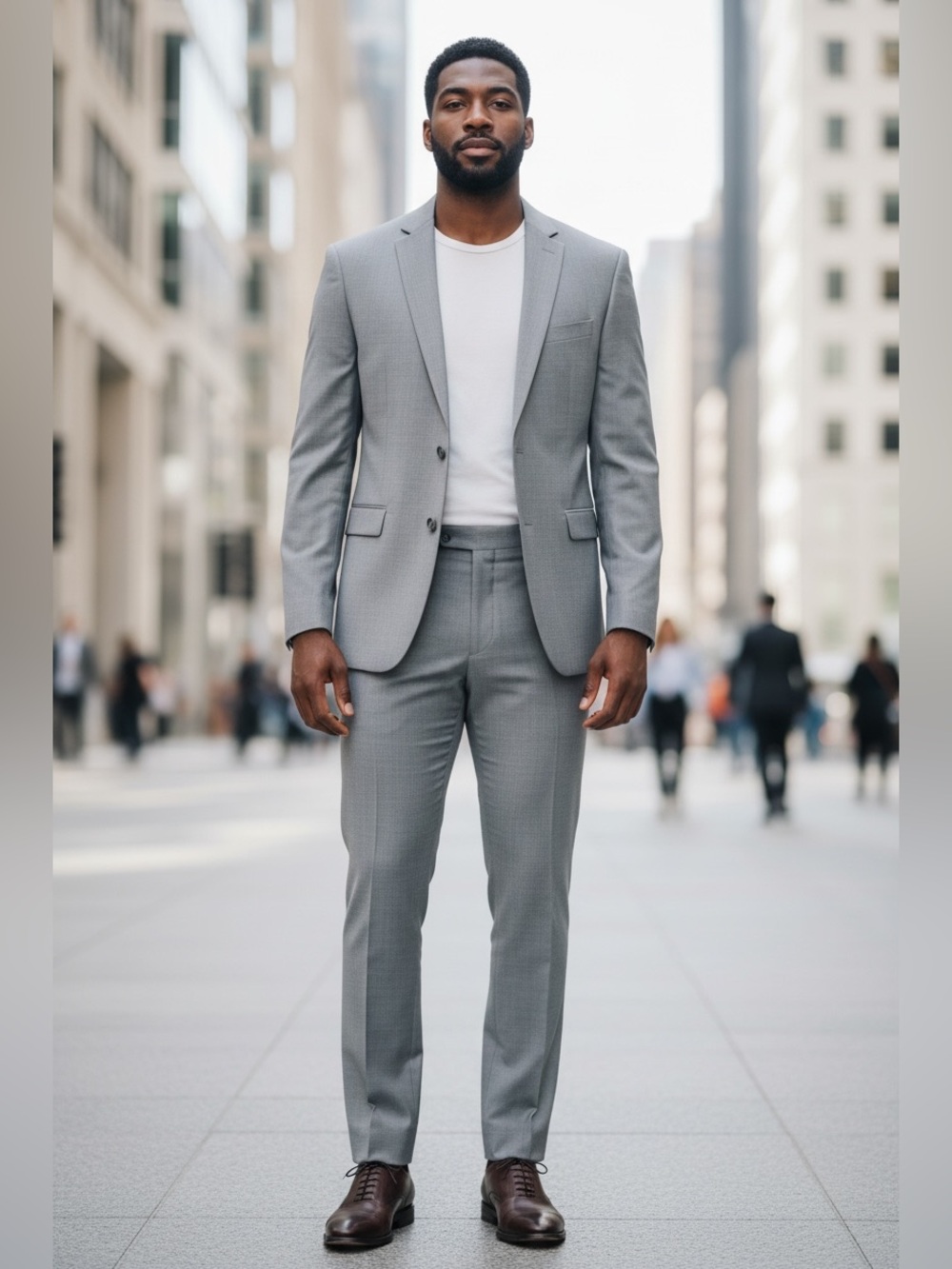 Kenneth Cole Two-Piece Light Gray Suit